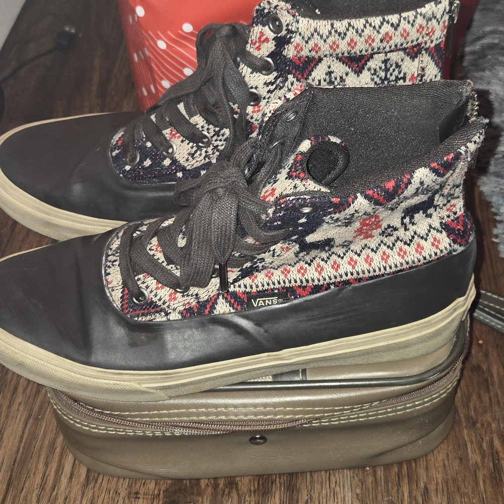 Vans Women's Holiday High Top Pleather Sneakers